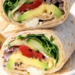 Gesunder Veggie Wrap mit Hummus und Avocado 4 Gesunder Veggie Wrap mit Hummus und Avocado