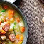 Sämige Berliner Kartoffelsuppe mit Würstchen 4 Sämige Berliner Kartoffelsuppe mit Würstchen