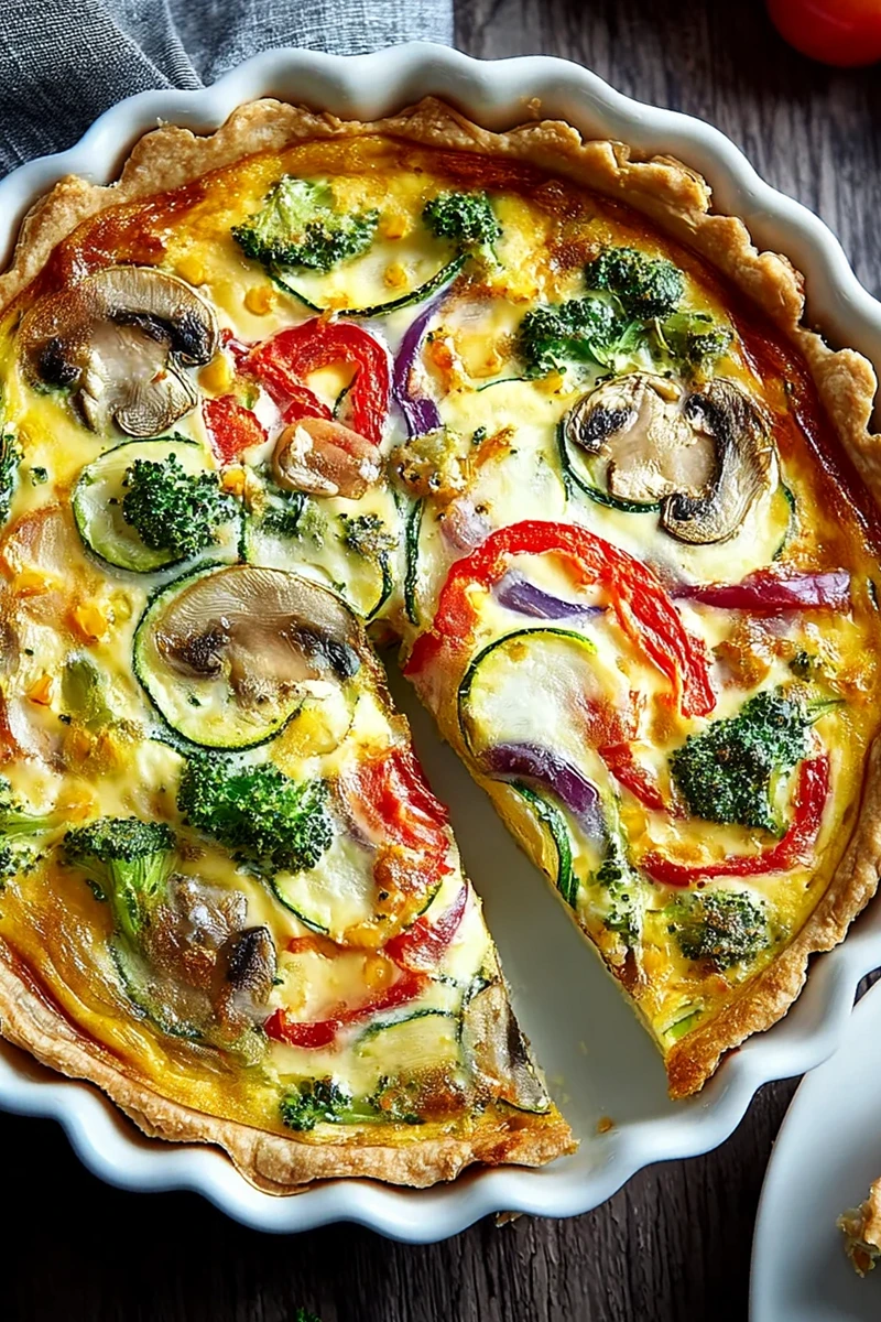 Bunte Gemüse-Quiche mit knusprigem Mürbeteig 3 Recipe image