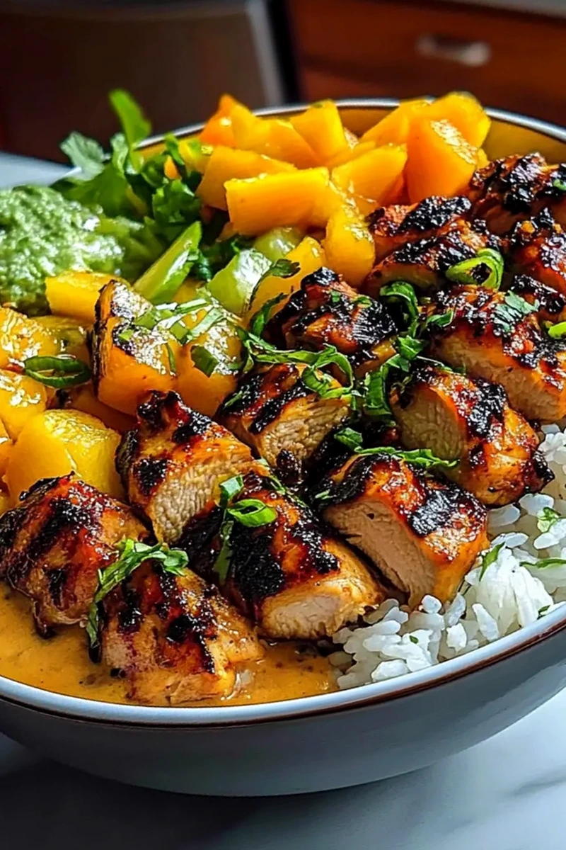 Tropische Hähnchen-Mango-Reisschüssel in 30 Minuten 3 Tropische Hähnchen-Mango-Reisschüssel in 30 Minuten
