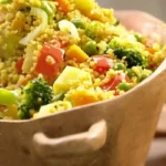 Gesunde Couscous-Gemüse-Pfanne mit Curry und Harissa 4 Gesunde Couscous-Gemüse-Pfanne mit Curry und Harissa