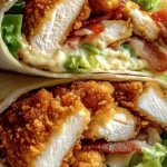Knuspriger Hähnchen-Club-Wrap mit cremiger Sauce 4 Knuspriger Hähnchen-Club-Wrap mit cremiger Sauce