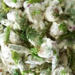 Kartoffelsalat mit Sommerdressing und grünem Gemüse 4 Kartoffelsalat mit Sommerdressing und grünem Gemüse