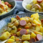 Herzhafte Kartoffelsuppe mit Würstchen 4 Herzhafte Kartoffelsuppe mit Würstchen