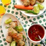 Knusprige Frühlingsrollen aus dem Ofen mit süß-saurer Sauce 4 Knusprige Frühlingsrollen aus dem Ofen mit süß-saurer Sauce