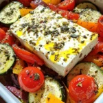 Gebackener Feta auf mediterranem Gemüse (Low Carb) 4 Gebackener Feta auf mediterranem Gemüse (Low Carb)