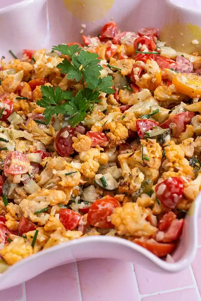 Gerösteter Blumenkohlsalat als leichte Grillbeilage 3 Recipe image