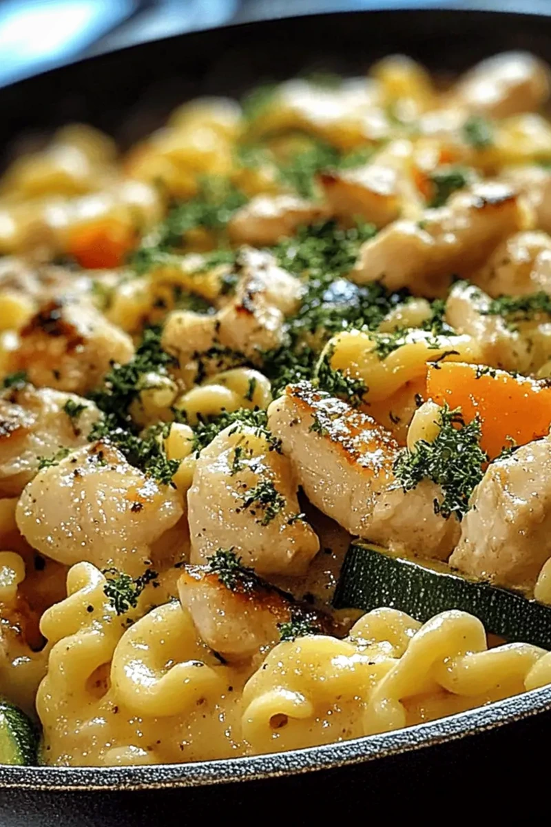 Herzhafte Spätzle-Pfanne mit Hähnchen und buntem Gemüse 3 Recipe image