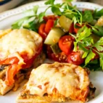Saftige Hähnchenschnitzel mit Pilz-Rahm-Überbacken vom Blech 4 Saftige Hähnchenschnitzel mit Pilz-Rahm-Überbacken vom Blech