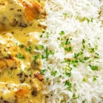 Cremiges Honig Senf Hähnchen mit Reis 4 Cremiges Honig Senf Hähnchen mit Reis