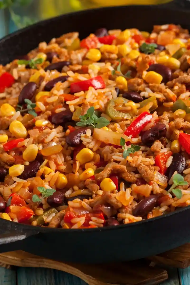 Schnelle mexikanische Reispfanne für den Feierabend 3 Recipe image