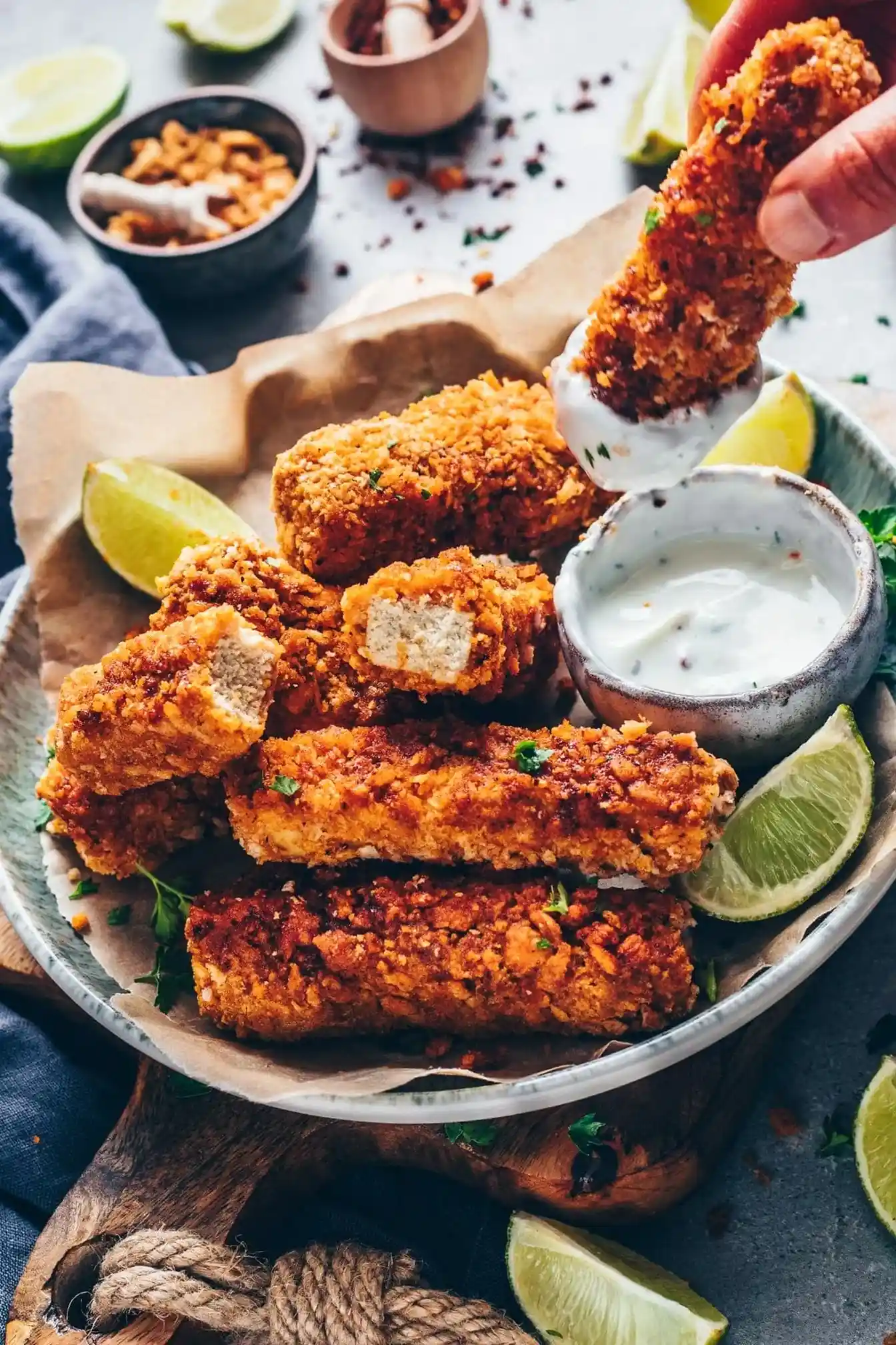 Knusprige Tofu Nuggets - Vegane "Chicken" Nuggets selber machen 3 Knusprige Tofu Nuggets - Vegane "Chicken" Nuggets selber machen