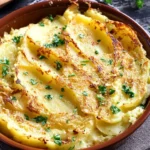Überbackenes Kartoffelpüree mit Parmesan und Knoblauch 4 Überbackenes Kartoffelpüree mit Parmesan und Knoblauch