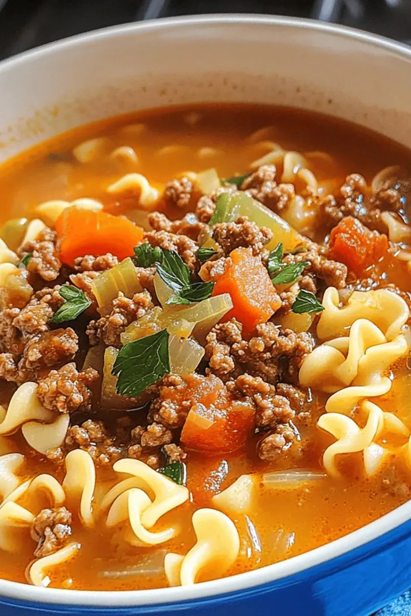 Herzhafte Nudel-Hack-Suppe: Das ideale One-Pot-Gericht 3 Recipe image
