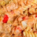 Cremige Thunfisch-Pasta mit Paprika und Tomaten 4 Cremige Thunfisch-Pasta mit Paprika und Tomaten