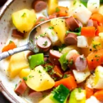 Klassische Kartoffelsuppe mit würzigen Würstchen 4 Klassische Kartoffelsuppe mit würzigen Würstchen