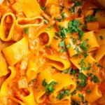 Cremige Pasta mit Kürbis und Pilzen 4 Cremige Pasta mit Kürbis und Pilzen