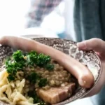 Traditionelle Schwäbische Linsen mit hausgemachten Spätzle 4 Traditionelle Schwäbische Linsen mit hausgemachten Spätzle