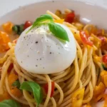Cremige Pasta mit Burrata und Kirschtomaten 4 Cremige Pasta mit Burrata und Kirschtomaten