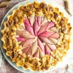 Rhabarber Tarte mit Mandelcreme - Rhabarber Frangipane Tarte 4 Rhabarber Tarte mit Mandelcreme - Rhabarber Frangipane Tarte