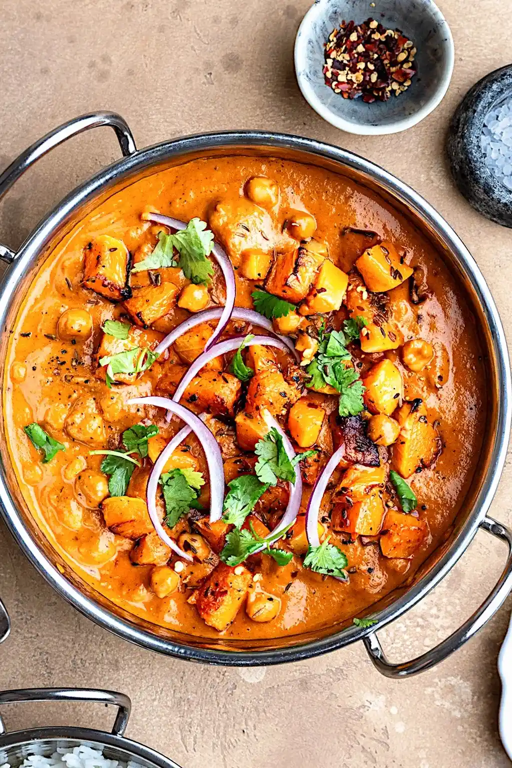 Geröstetes Butternusskürbis-Kichererbsen-Curry 3 Recipe image