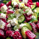 Erfrischender Rote-Bete-Salat mit Feta, Gurke und Dill 4 Erfrischender Rote-Bete-Salat mit Feta, Gurke und Dill