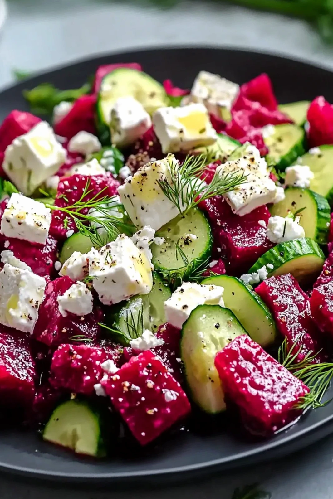 Erfrischender Rote-Bete-Salat mit Feta, Gurke und Dill 3 Recipe image