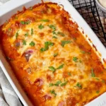 Überbackene Hackfleisch-Röllchen mit Geflügelschinken in Tomatensoße 4 Überbackene Hackfleisch-Röllchen mit Geflügelschinken in Tomatensoße