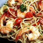 Spaghetti Gambaretti mit mediterraner Note 4 Spaghetti Gambaretti mit mediterraner Note
