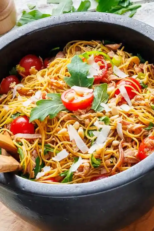 Asiatisch-Mediterraner Spaghettisalat 3 Recipe image