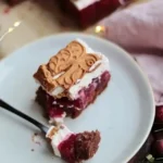 Festliche Spekulatius Kirsch Schnitten vom Blech 4 Festliche Spekulatius Kirsch Schnitten vom Blech