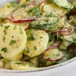 Frischer Kartoffelsalat mit Radieschen und Gurken 4 Frischer Kartoffelsalat mit Radieschen und Gurken