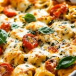 Überbackener Tortellini-Auflauf mit Tomaten und Mozzarella 4 Überbackener Tortellini-Auflauf mit Tomaten und Mozzarella