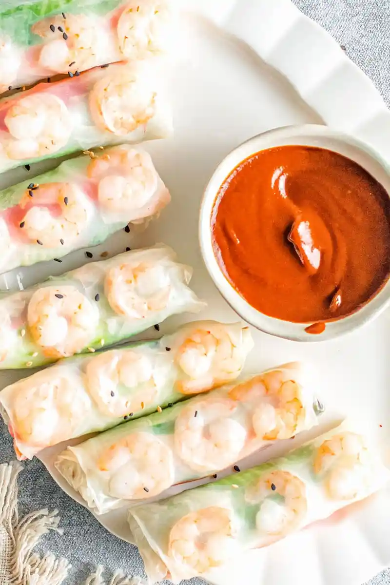 Frische Vietnamesische Sommerrollen mit Garnelen 3 Recipe image