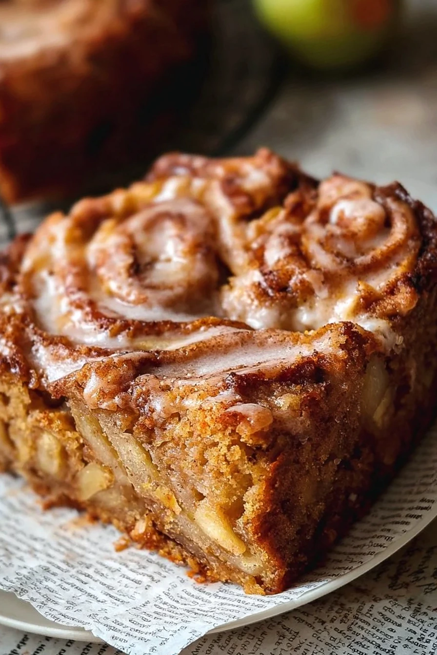 Saftiger Zimtschnecken-Apfelkuchen mit aromatischen Früchten 3 Recipe image
