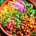 Knusprige Kichererbsen-Burrito-Bowls 4 Knusprige Kichererbsen-Burrito-Bowls